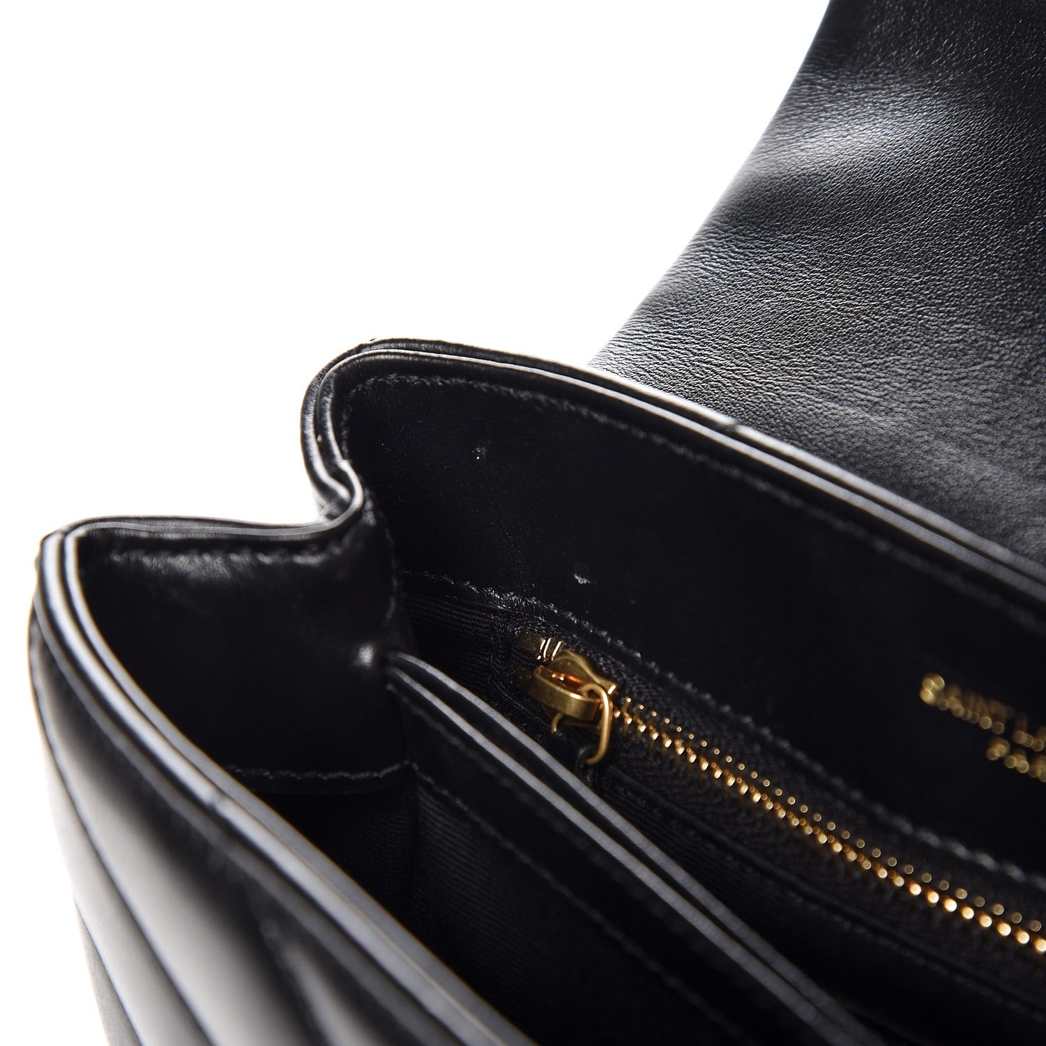 Saint Laurent Calfskin Y Quilted Monogram Toy Loulou Crossbody Bag Black 9 of 10