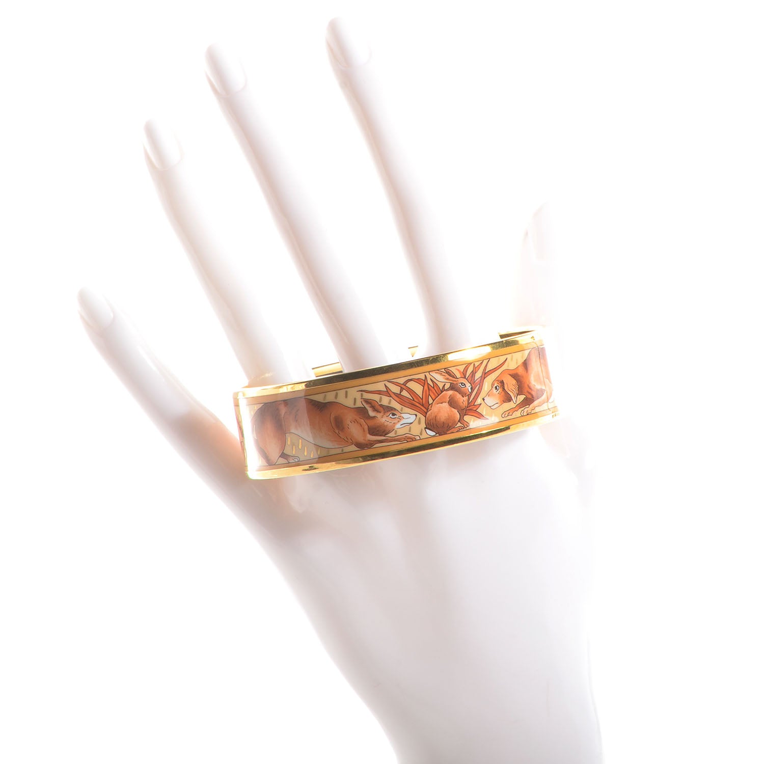 Hermes Enamel Printed Wide Bracelet 70 2 of 6