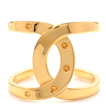 Chanel Metal Logo CC Cuff S Gold 1 of 6