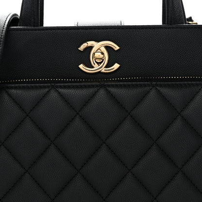 Chanel Caviar Quilted Small Business Affinity Shopping Bag Black 7 of 10