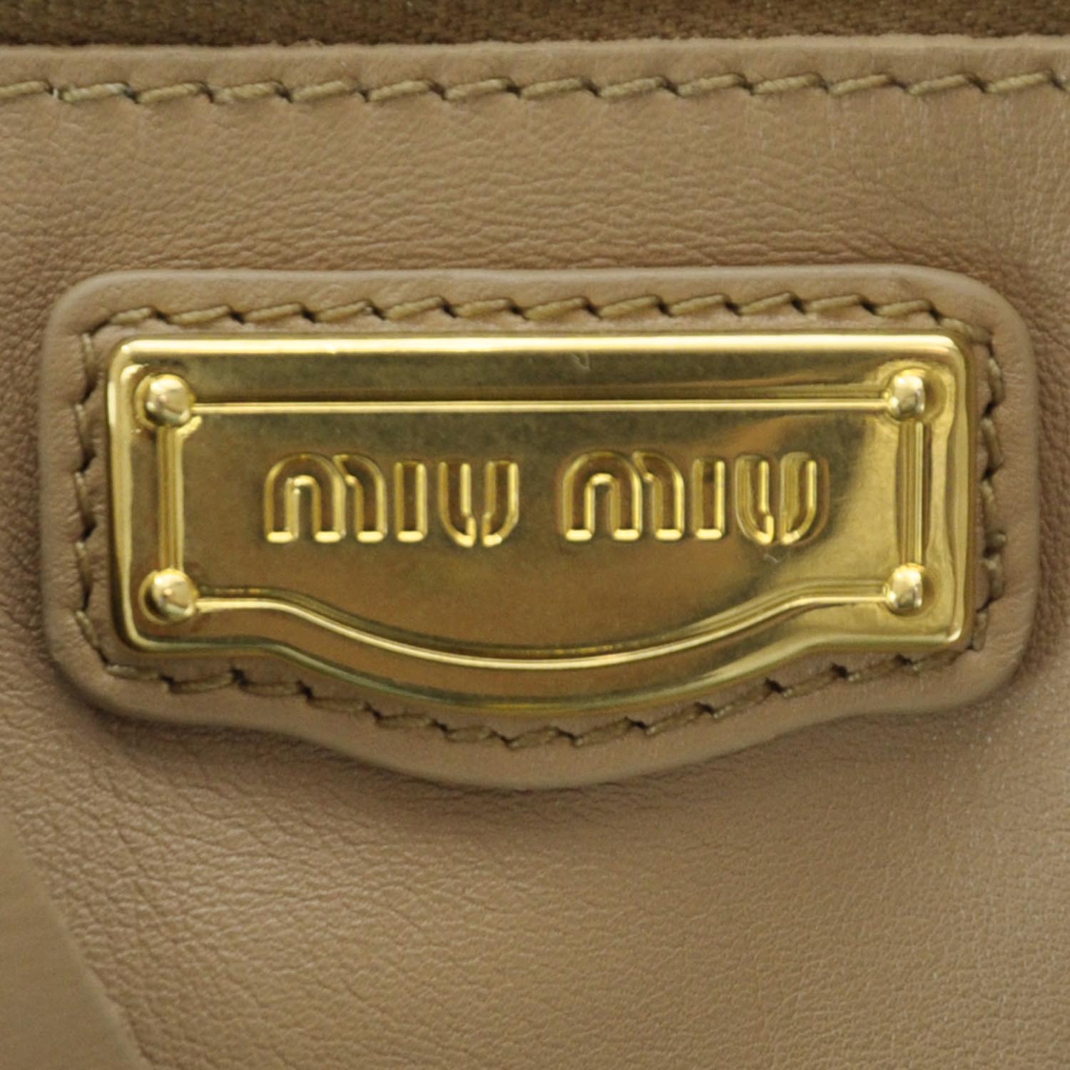 Miu Miu Soft Calfskin Shopping Tote Sughero Cuoio 8 of 10