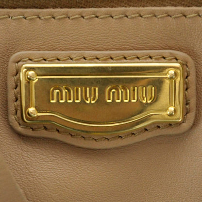 Miu Miu Soft Calfskin Shopping Tote Sughero Cuoio 8 of 10