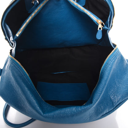 Balenciaga Agneau Medium Blanket Square Tote Bleu De Prusse 7 of 13