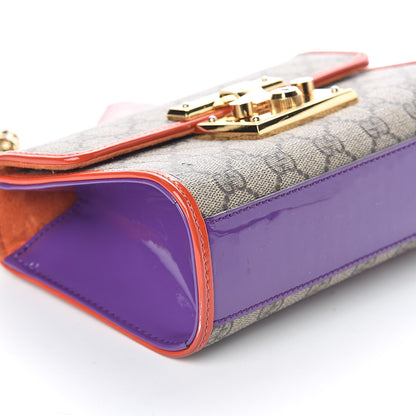 Gucci GG Supreme Monogram Patent Small Padlock Shoulder Bag Multicolor 10 of 13