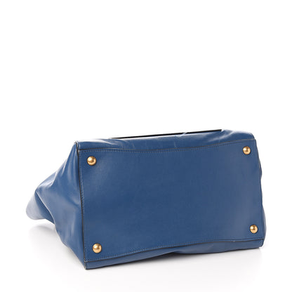 Prada Glace Calf Shopping Tote Bluette 3 of 10