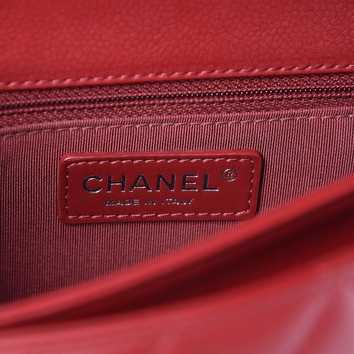 Chanel Caviar Quilted All About Flap Bag Red 8 of 14