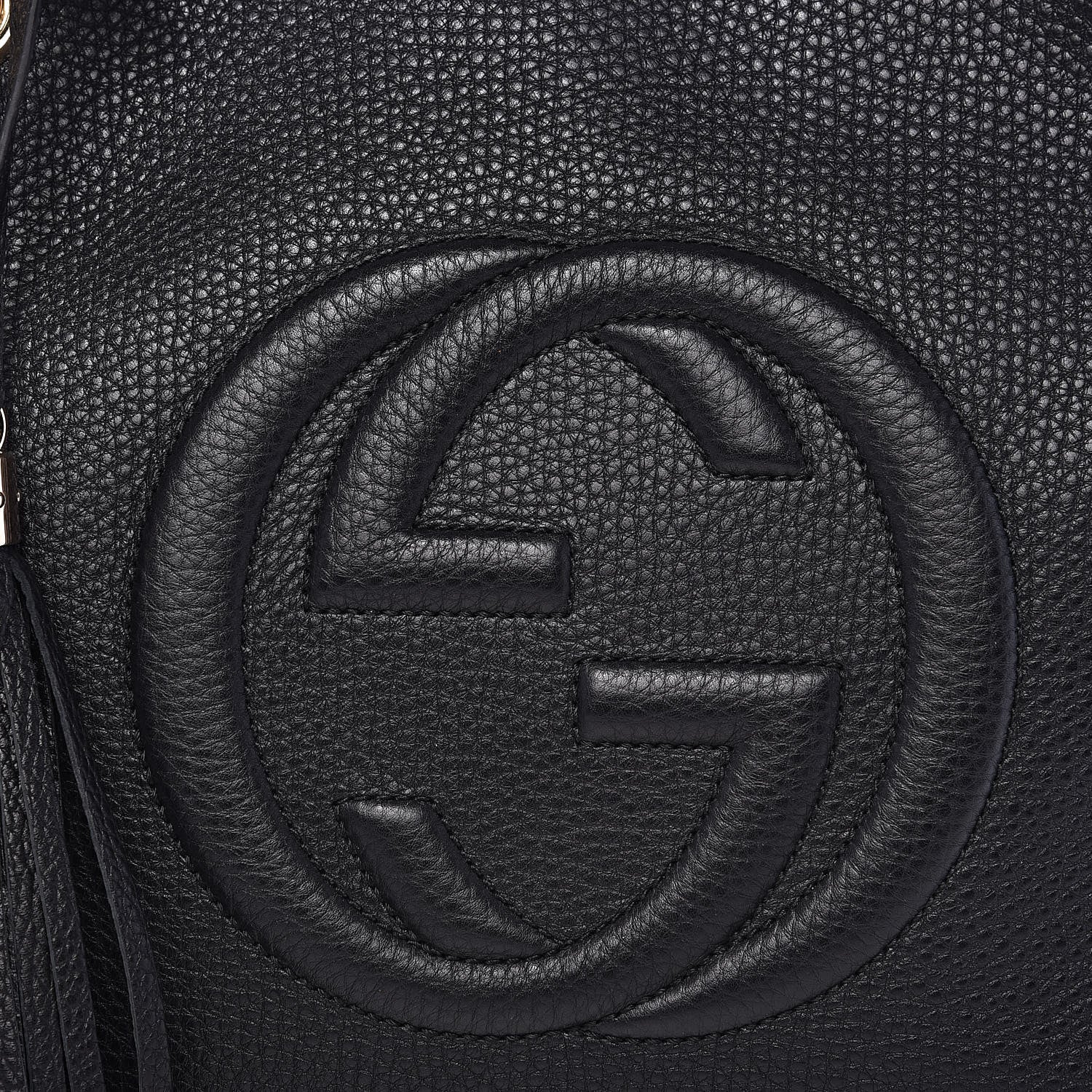 Gucci Pebbled Calfskin Medium Soho Chain Shoulder Bag Black 10 of 10