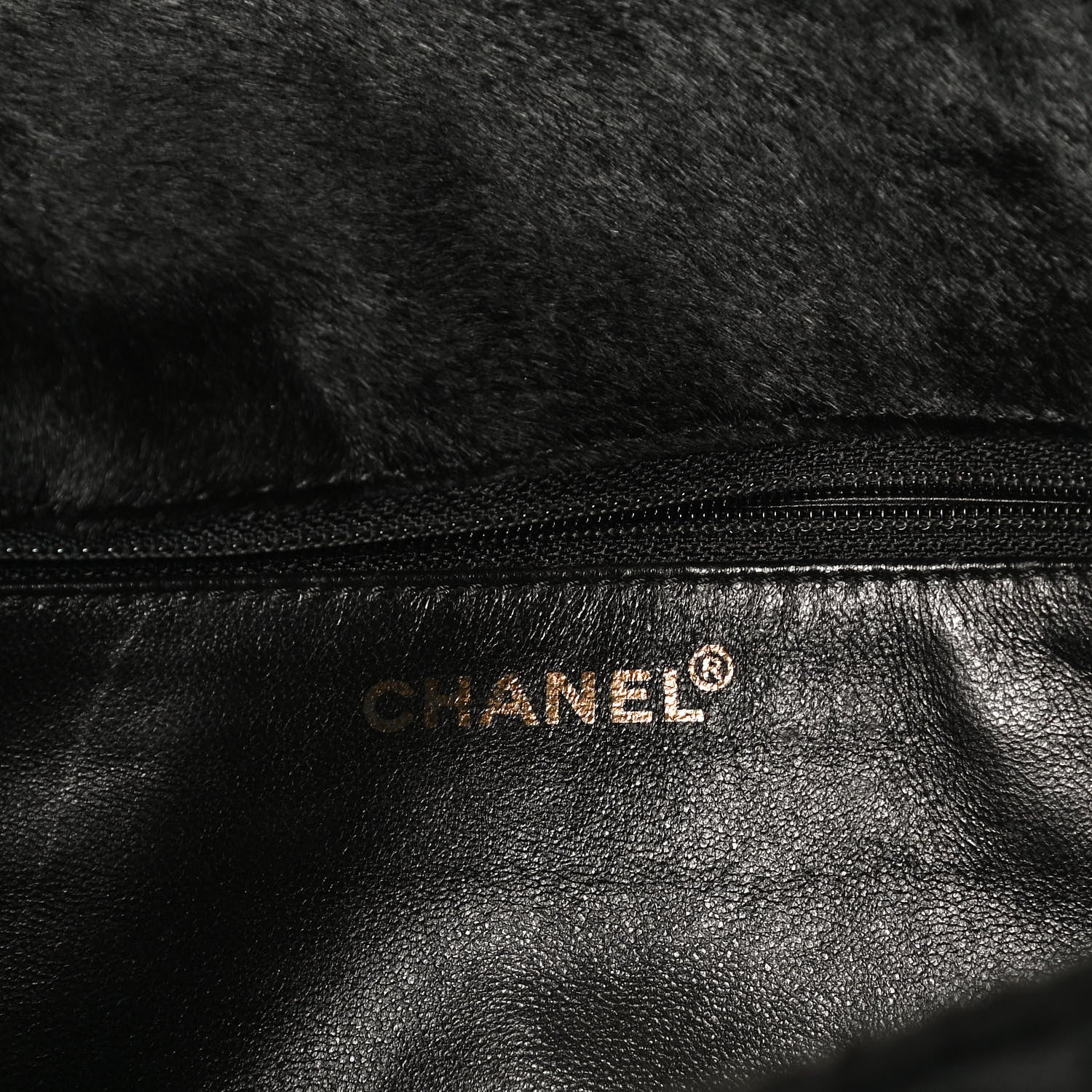 Chanel Pony Hair Velvet Chocolate Bar Flap Black 6 of 10