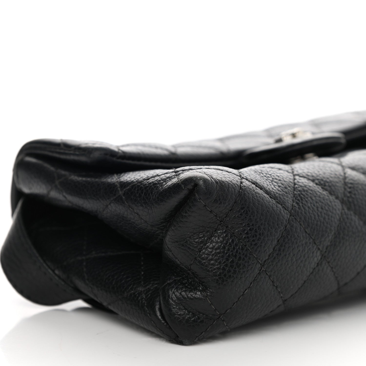 Chanel Grained Calfskin Quilted 2.55 Reissue Flap Belt Bag Clutch Black 9 of 10