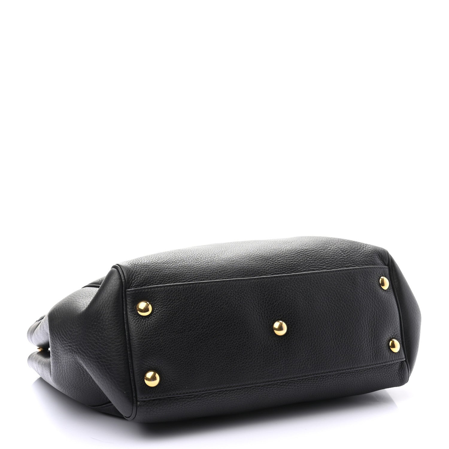 Gucci Pebbled Calfskin Medium 1973 Tote Black 3 of 8