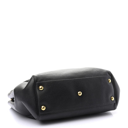 Gucci Pebbled Calfskin Medium 1973 Tote Black 3 of 8