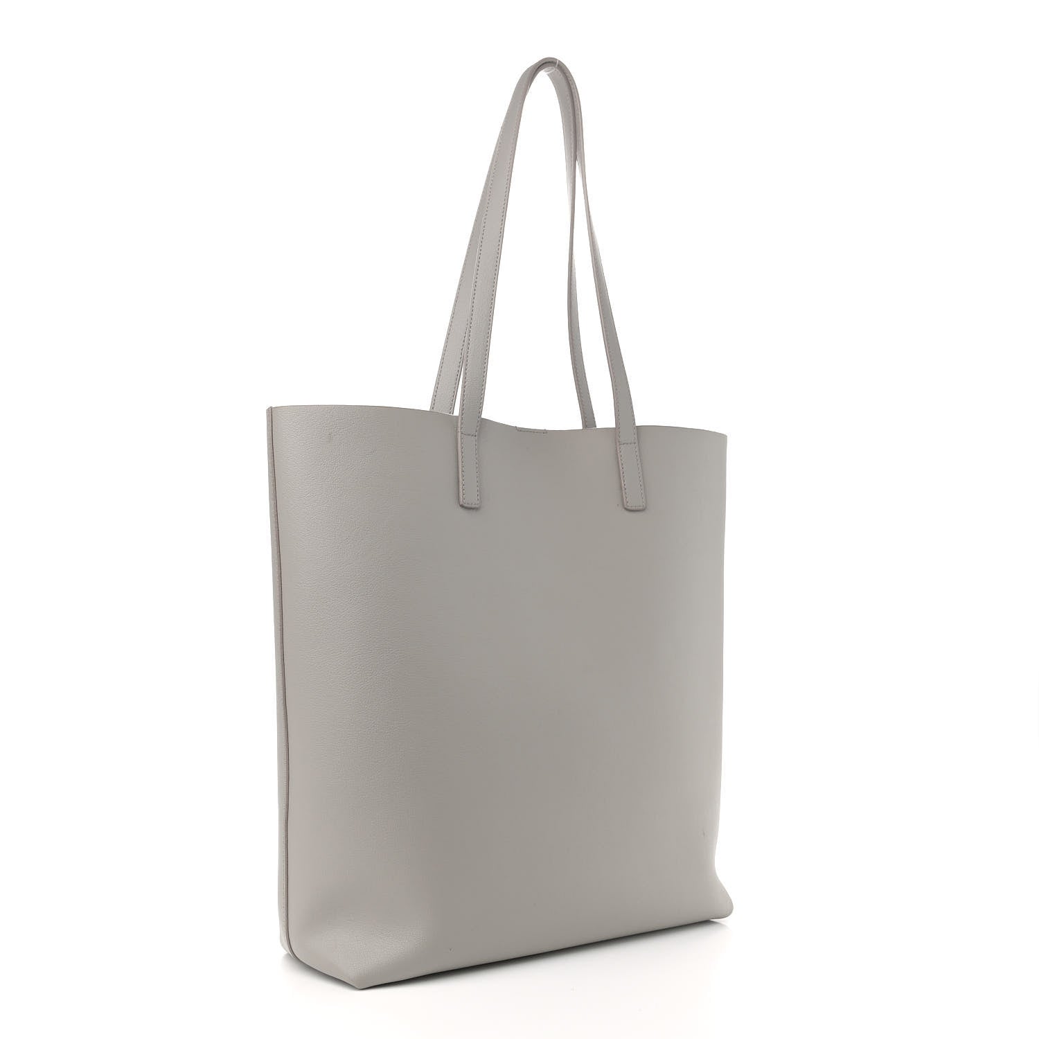 Saint Laurent Calfskin Medium Shopping Tote Light Grey 4 of 13