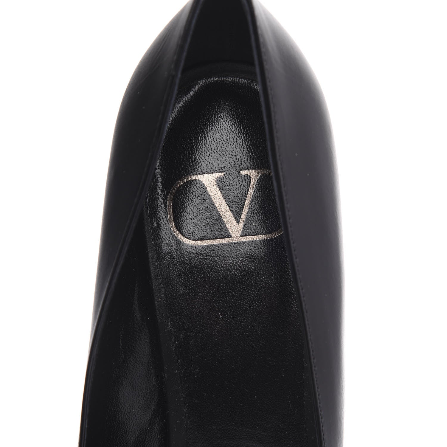 Valentino Garavani Calfskin Vlogo Signature 80mm Pumps 37.5 Black 6 of 8
