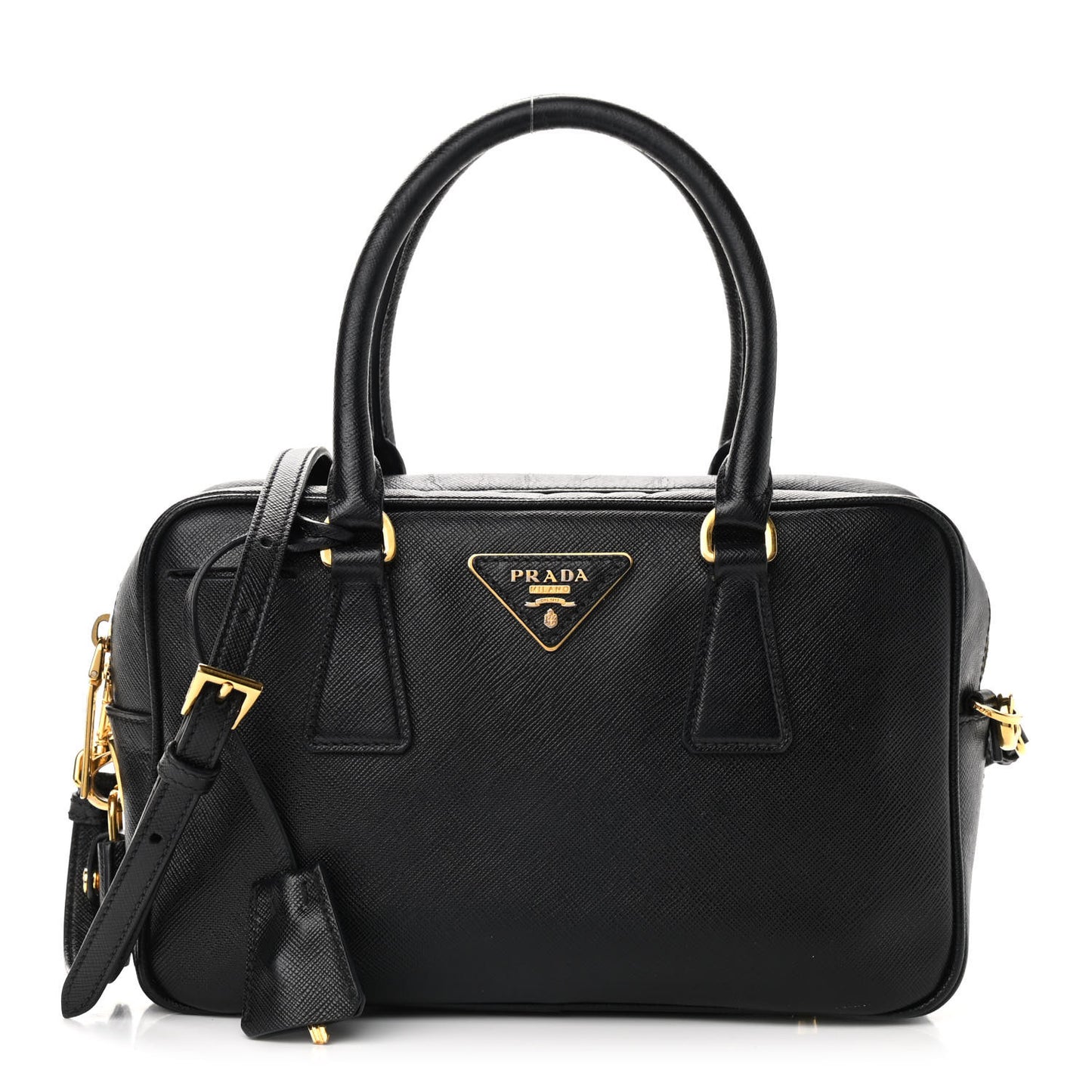 Saffiano Lux Petite Bowler Black