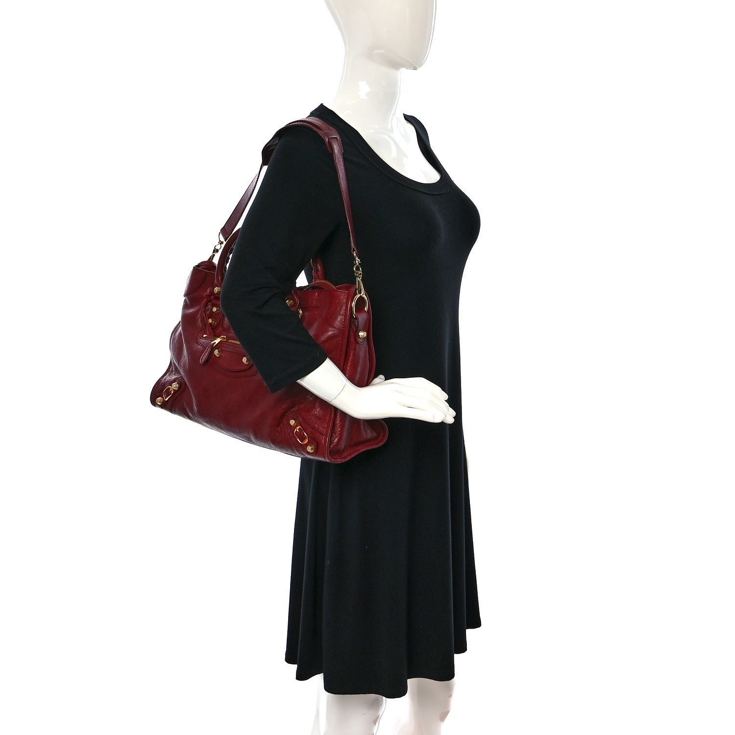 Balenciaga Agneau Giant 12 Gold Hardware City Rouge Cerise 2 of 18