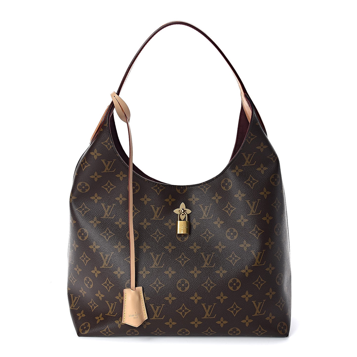 Monogram Flower Hobo Beige