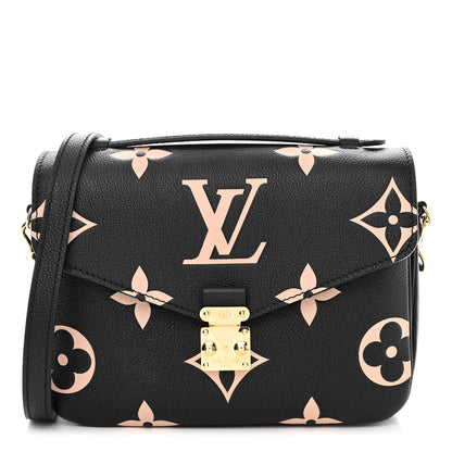 Louis Vuitton Empreinte Monogram Giant Pochette Metis Black Beige 1 of 9