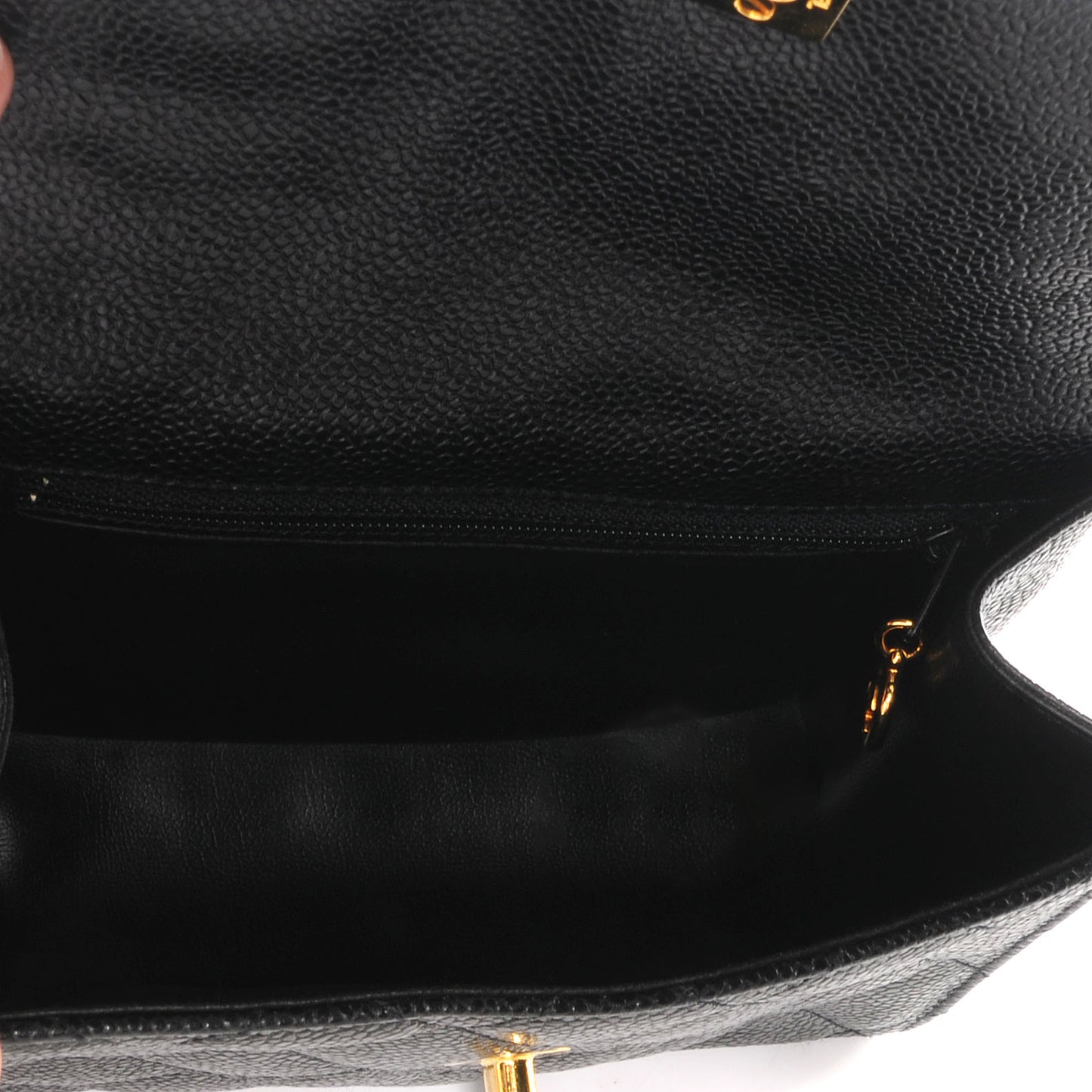Caviar Crossbody Flap Bag Black