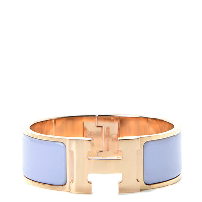 Hermes Enamel Wide Clic Clac H Bracelet GM Parme 1 of 6