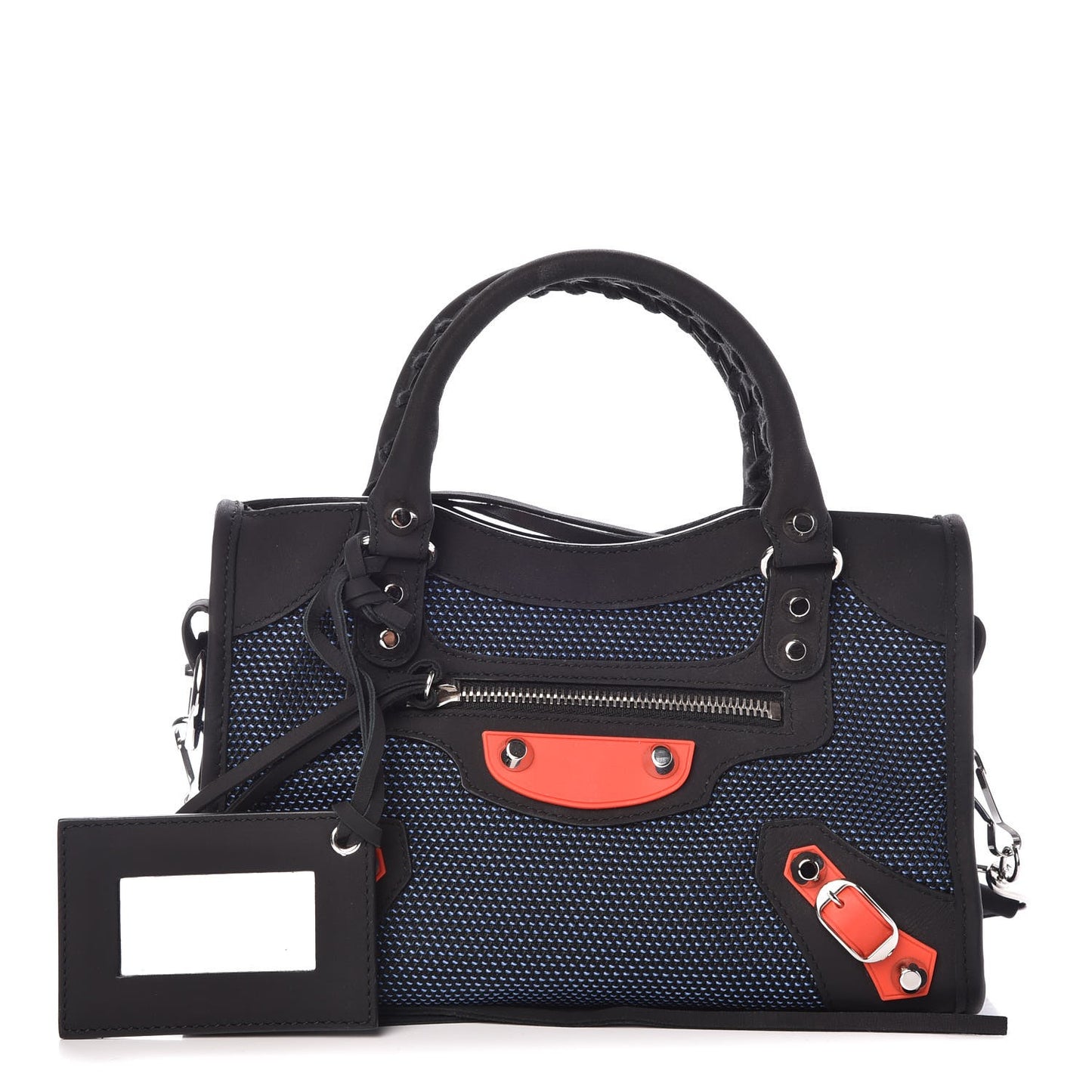Mesh Arena Classic Silver Hardware Mini City Black Navy Orange