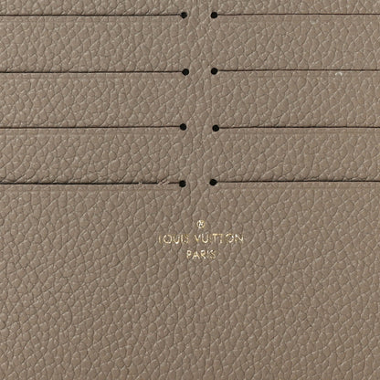 Louis Vuitton Calfskin Felicie Chain Wallet Card Holder Insert Tourterelle 6 of 6