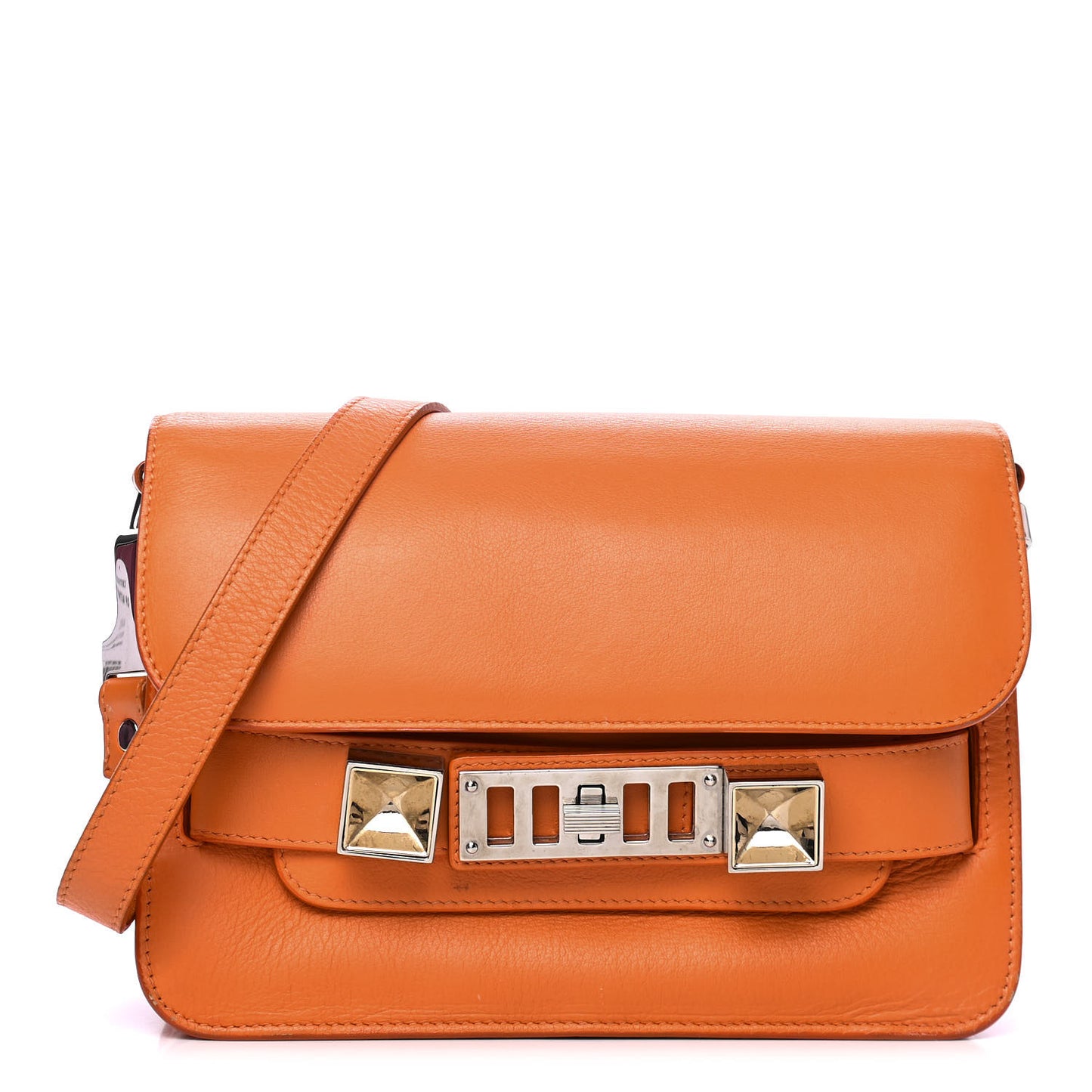 Smooth Calfskin Mini PS11 Classic Shoulder Bag Orange