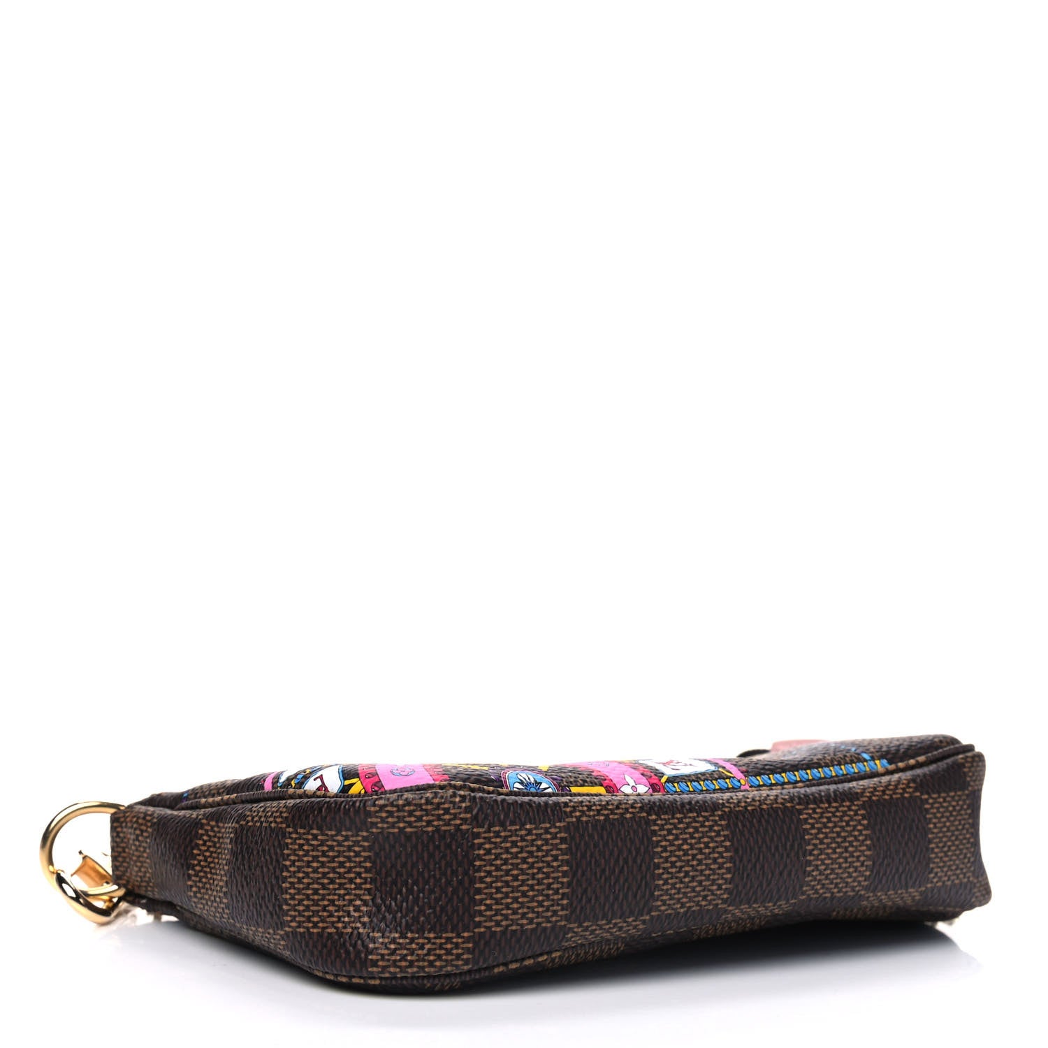 Louis Vuitton Damier Ebene 2020 Christmas Animation Big Wheel Mini Pochette Accessories Rose Ballerine 4 of 10