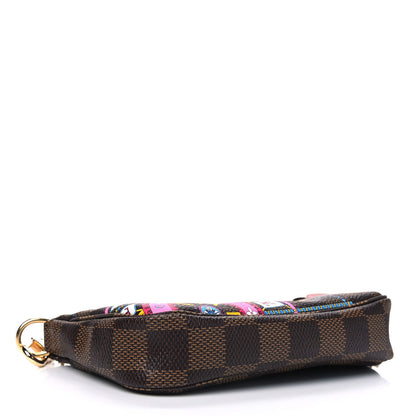 Louis Vuitton Damier Ebene 2020 Christmas Animation Big Wheel Mini Pochette Accessories Rose Ballerine 4 of 10