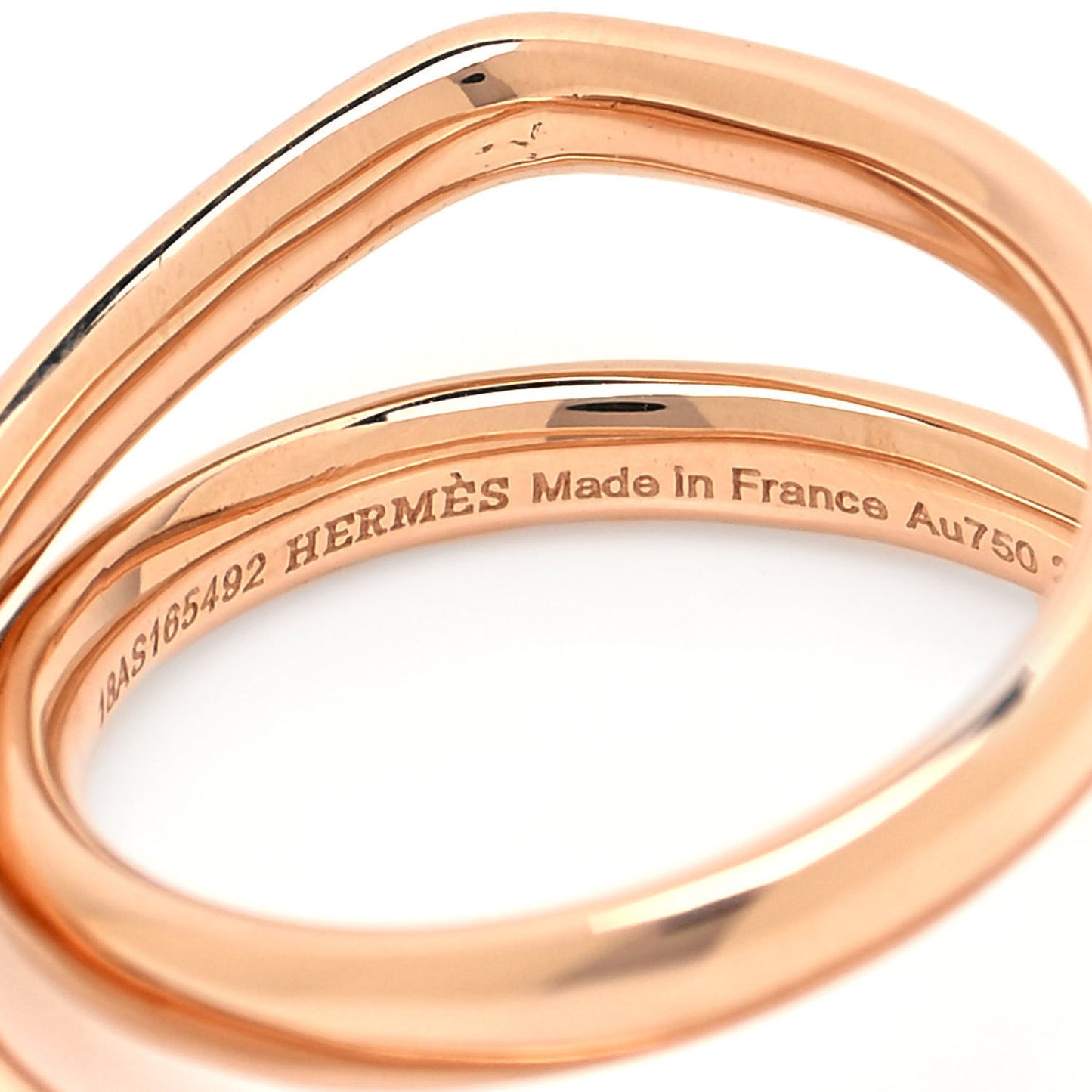 18K Rose Gold Diamond Vertige Coeur Ring 52 6