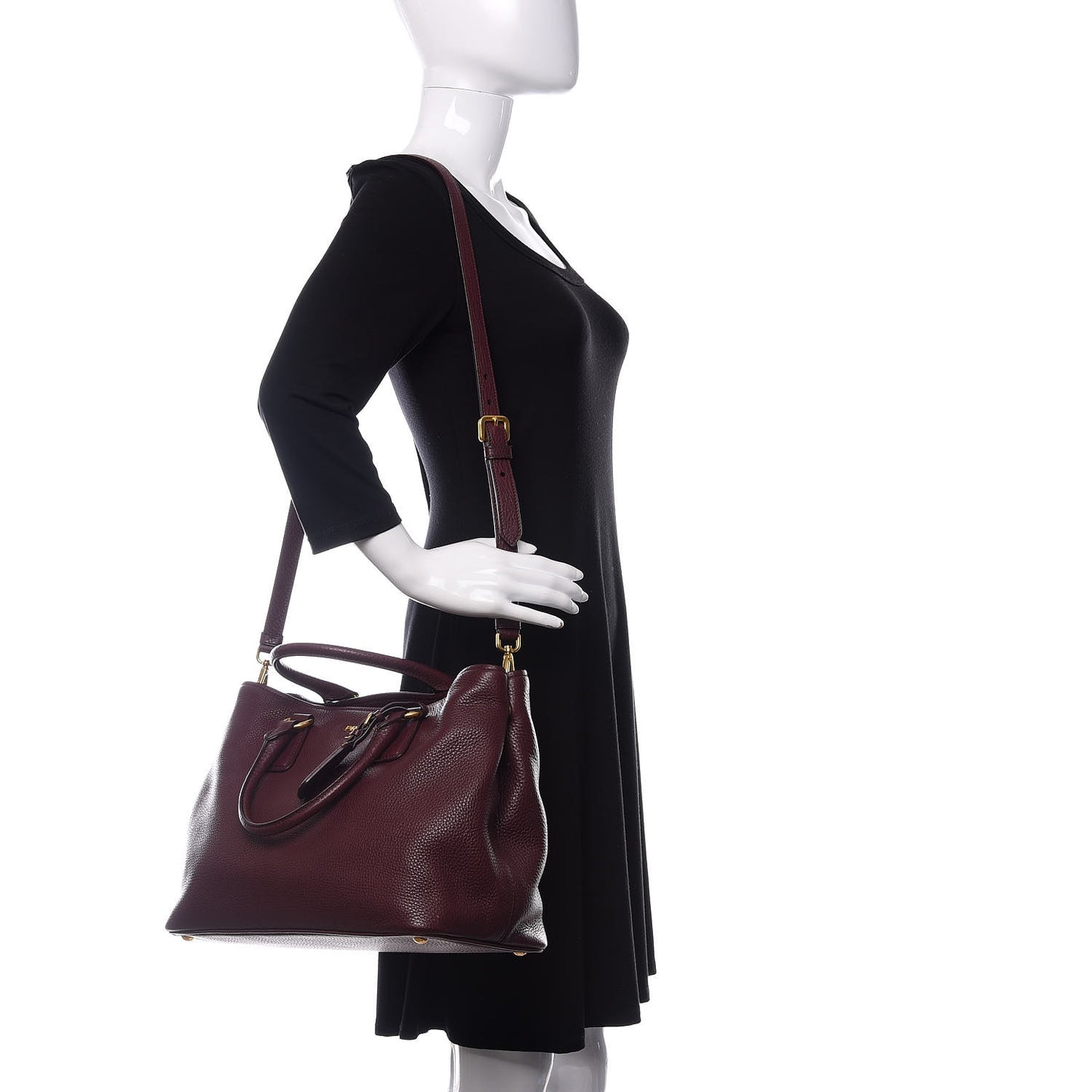 Vitello Daino Tote Granato