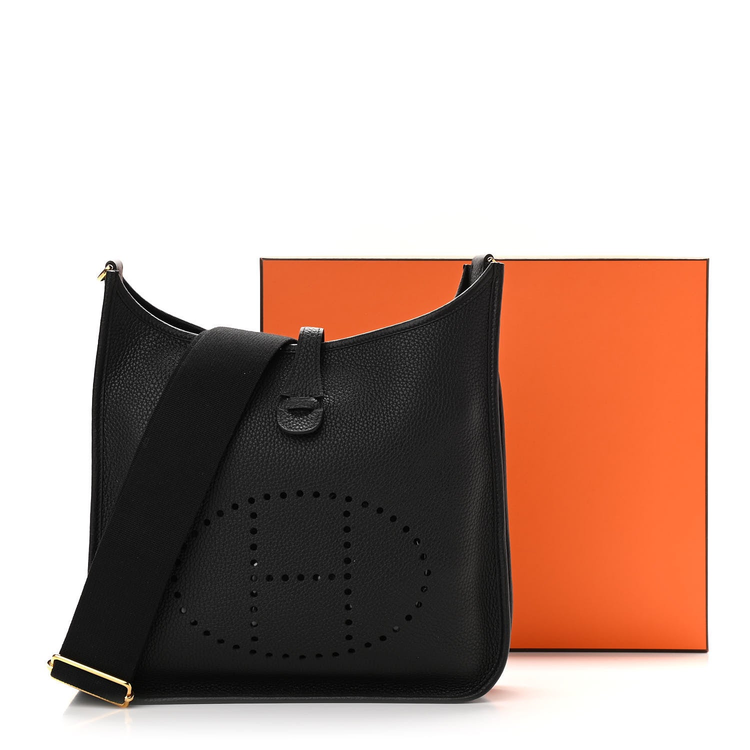 Hermes Taurillon Clemence Evelyne III PM Black 11 of 11