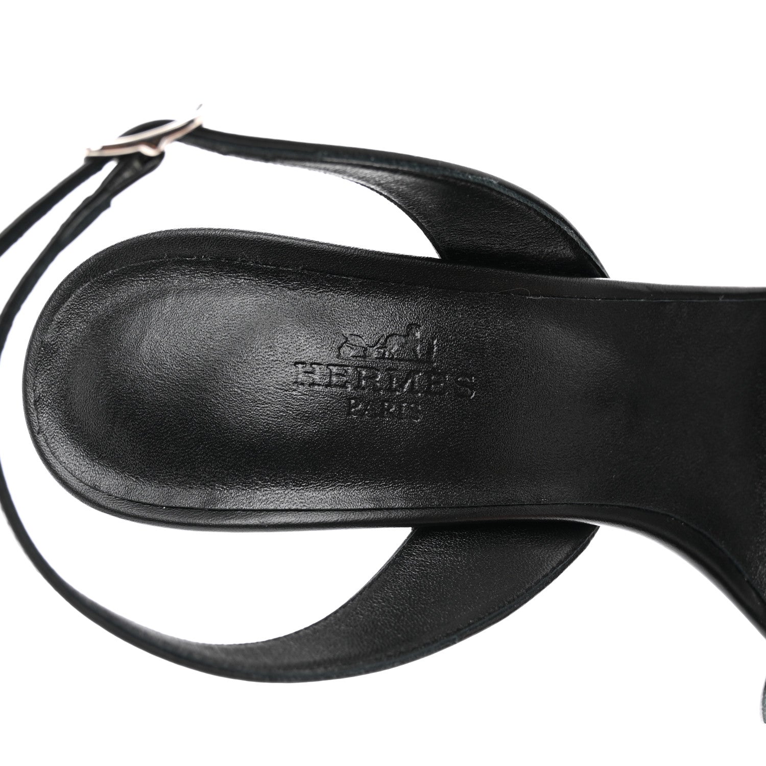 Hermes Calfskin Ella 105 Sandal 35.5 Black 6 of 8