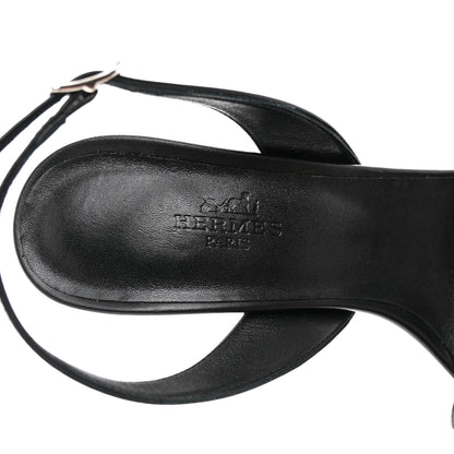 Hermes Calfskin Ella 105 Sandal 35.5 Black 6 of 8