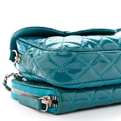Chanel Patent Brilliant Mini Flap WOC Bag Blue 11 of 13