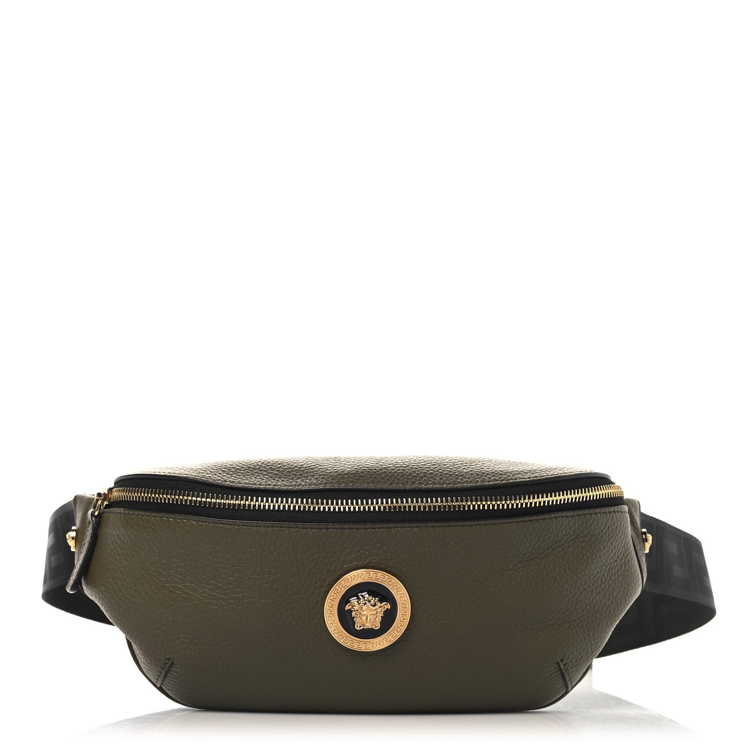 Versace Grained Calfskin Vanitas Medea Belt Bag Khaki 1 of 9