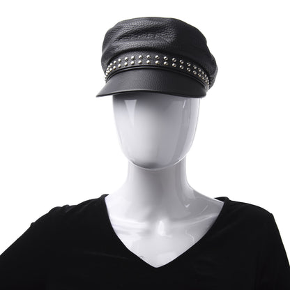 Gucci Calfskin Studded Cellarius Hat XS Black 2 of 6
