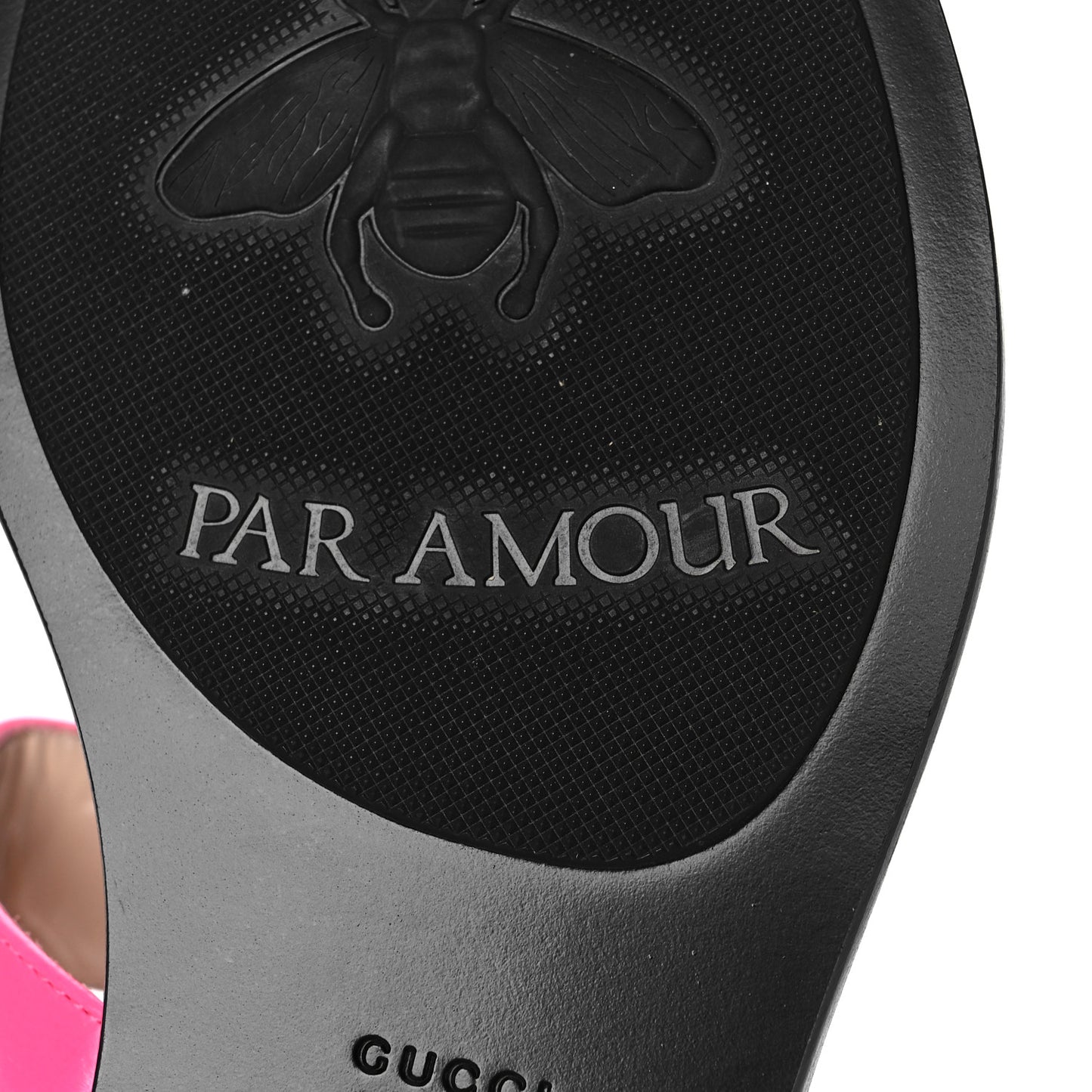 Calfskin GG Marmont Thong Sandals 37.5 Fuxia Fluo