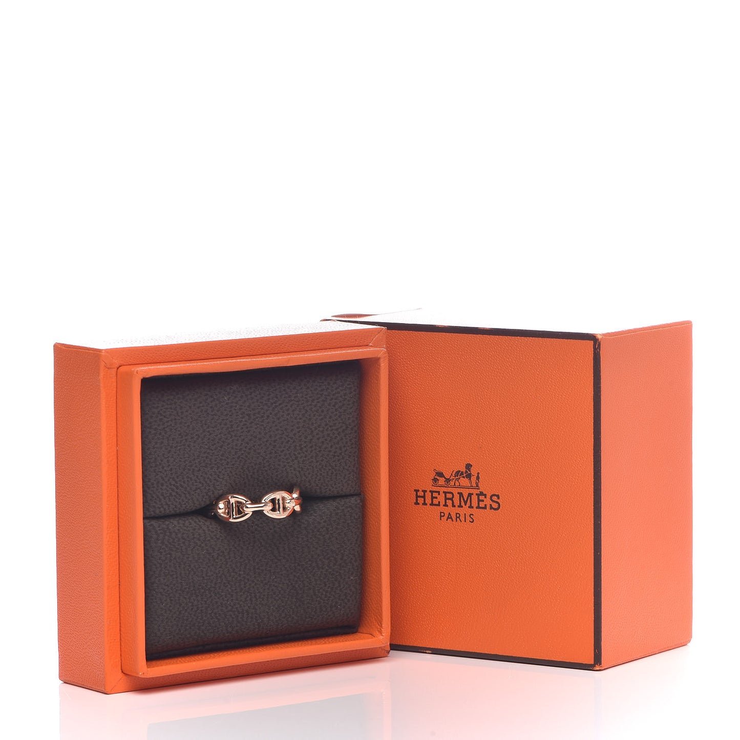 18K Rose Gold PM Chaine D'Ancre Enchainee Ring 52 6