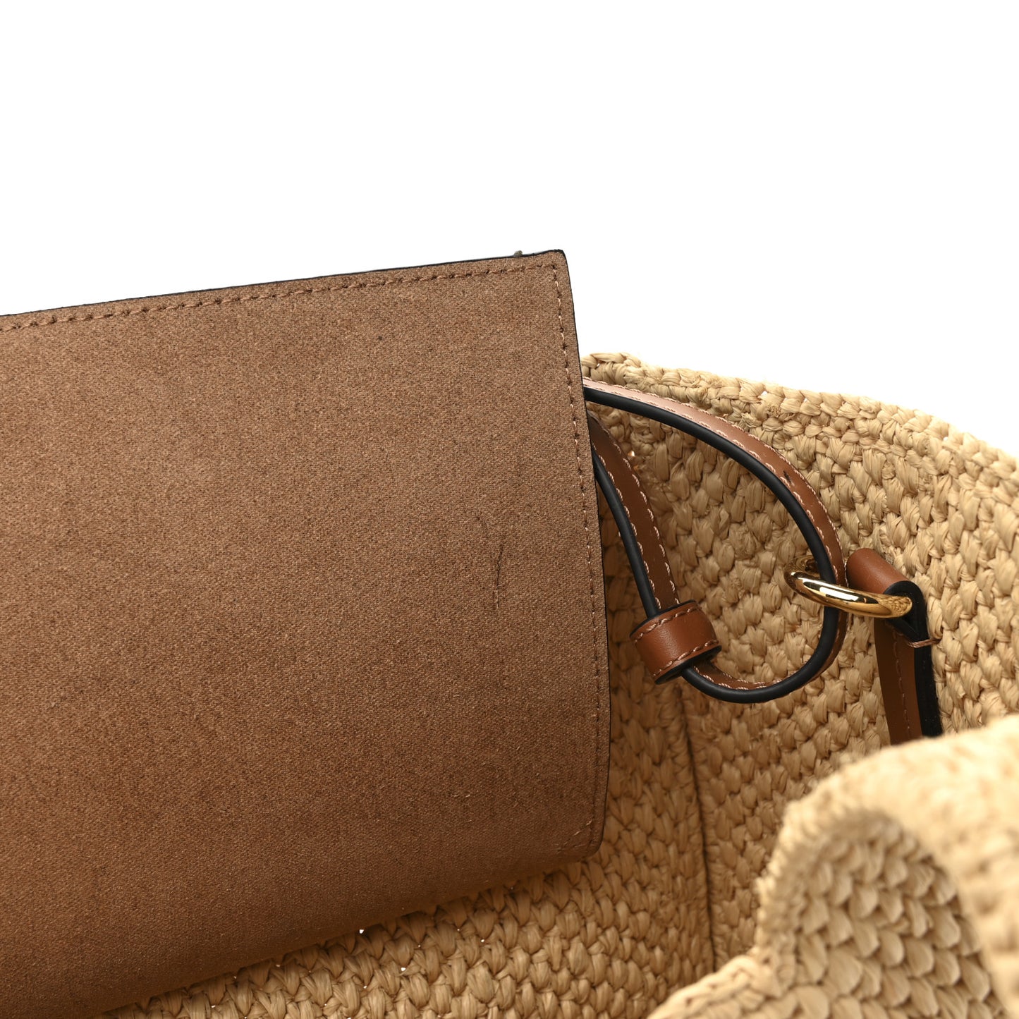X PAULA'S IBIZA Raffia Medium Font Tote Natural Tan