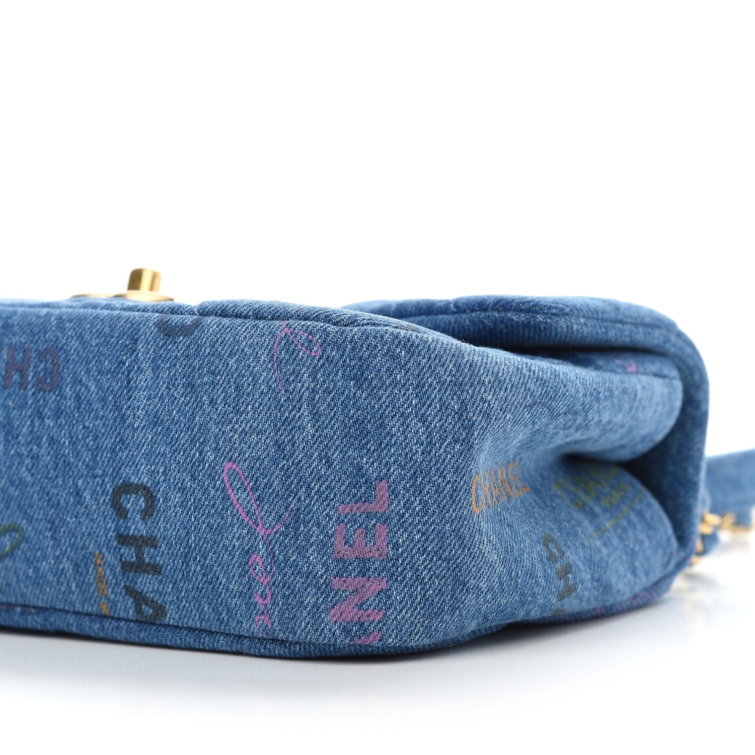 Chanel Denim Quilted Mini Denim Mood Rectangular Flap Blue Multicolor 9 of 9