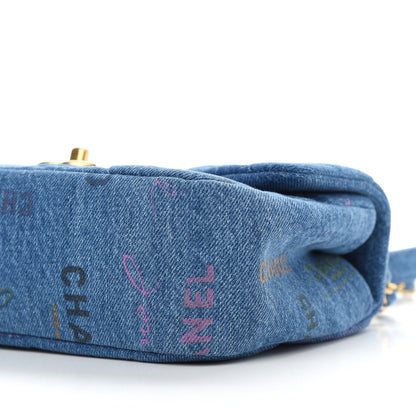 Chanel Denim Quilted Mini Denim Mood Rectangular Flap Blue Multicolor 9 of 9