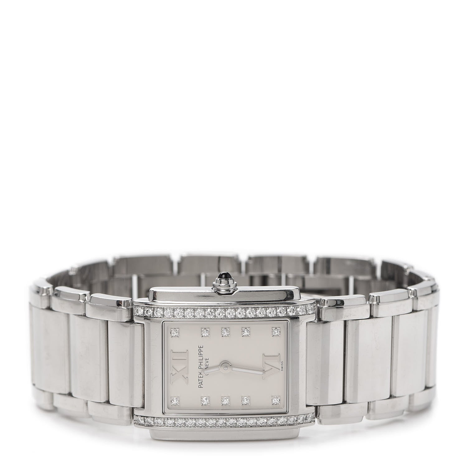 Patek Philippe Stainless Steel Diamond 25mm Twenty-4 Quartz Watch White 4910/10A-011 2 of 5