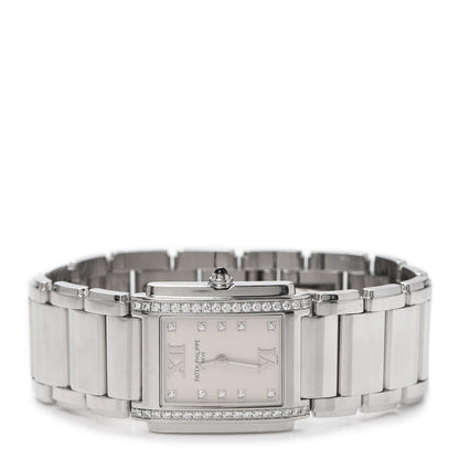 Patek Philippe Stainless Steel Diamond 25mm Twenty-4 Quartz Watch White 4910/10A-011 2 of 5