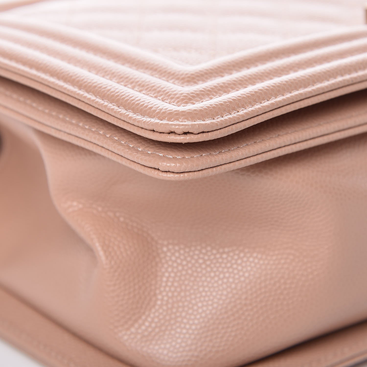 Chanel Caviar Quilted Medium Boy Flap Beige 9 of 16