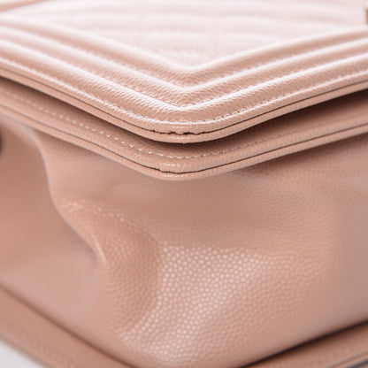 Chanel Caviar Quilted Medium Boy Flap Beige 9 of 16