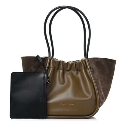 Proenza Schouler Calfskin Suede Large Ruched Tote Truffle 1 of 10