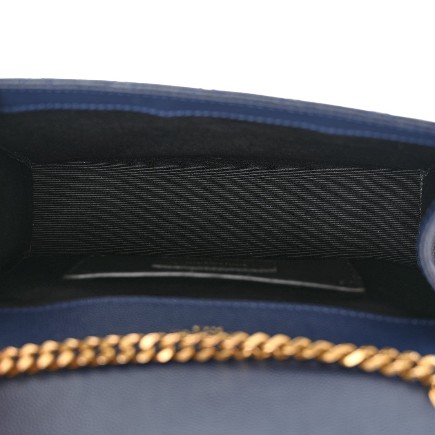 Saint Laurent Grain De Poudre Textured Mixed Matelasse Triquilt Small Monogram Satchel Blue 5 of 10