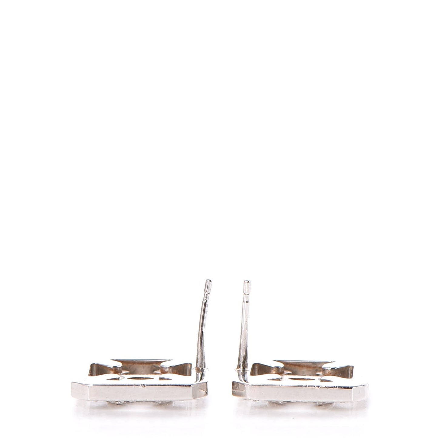 Crystal CC Earrings Silver