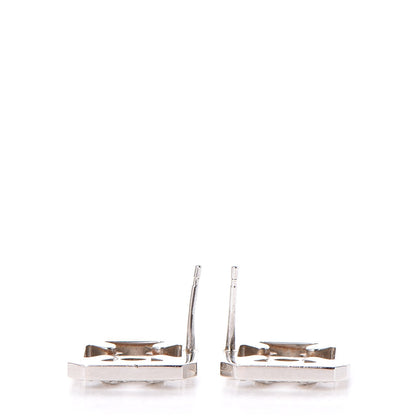 Chanel Crystal CC Earrings Silver 4 of 9