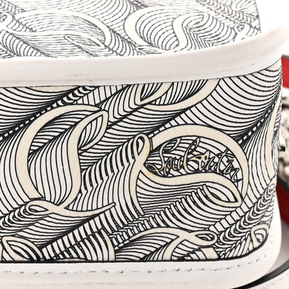 Christian Louboutin Calfskin Small Loubinth Radioloubi White Black 11 of 12